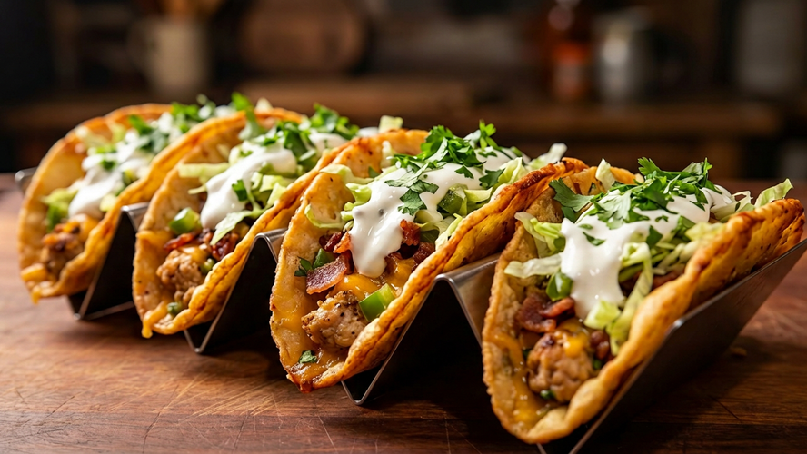 Jalapeno Popper Smashed Tacos