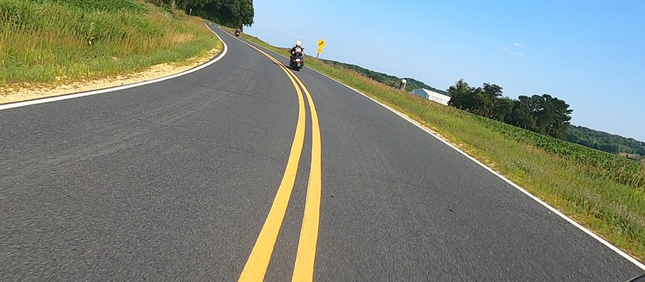 Sunday Motorcycle Ride in Rural Wisconsin