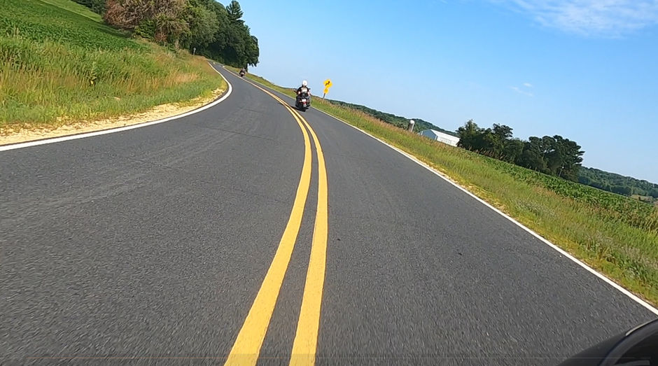Sunday Motorcycle Ride in Rural Wisconsin