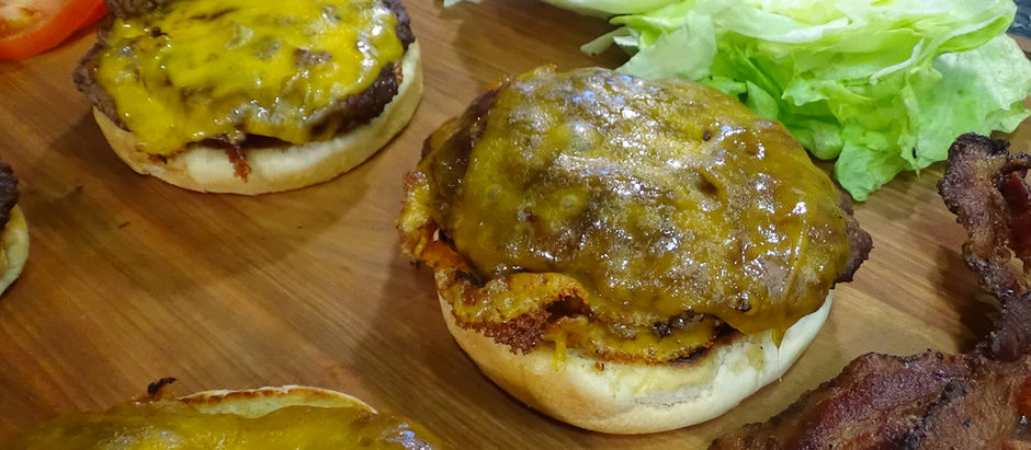 Pepper Bacon Smash Burgers on the Blackstone Griddle