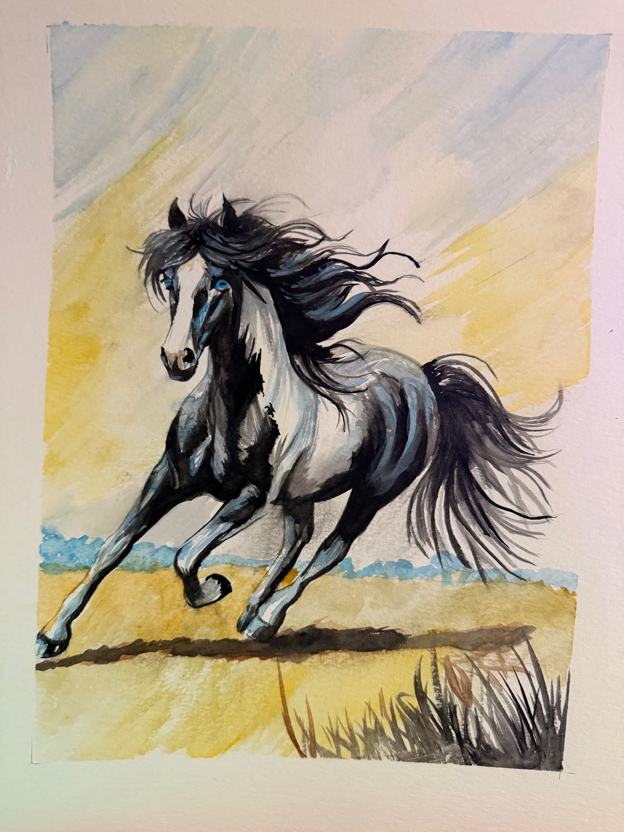 Watercolor Horse Painting