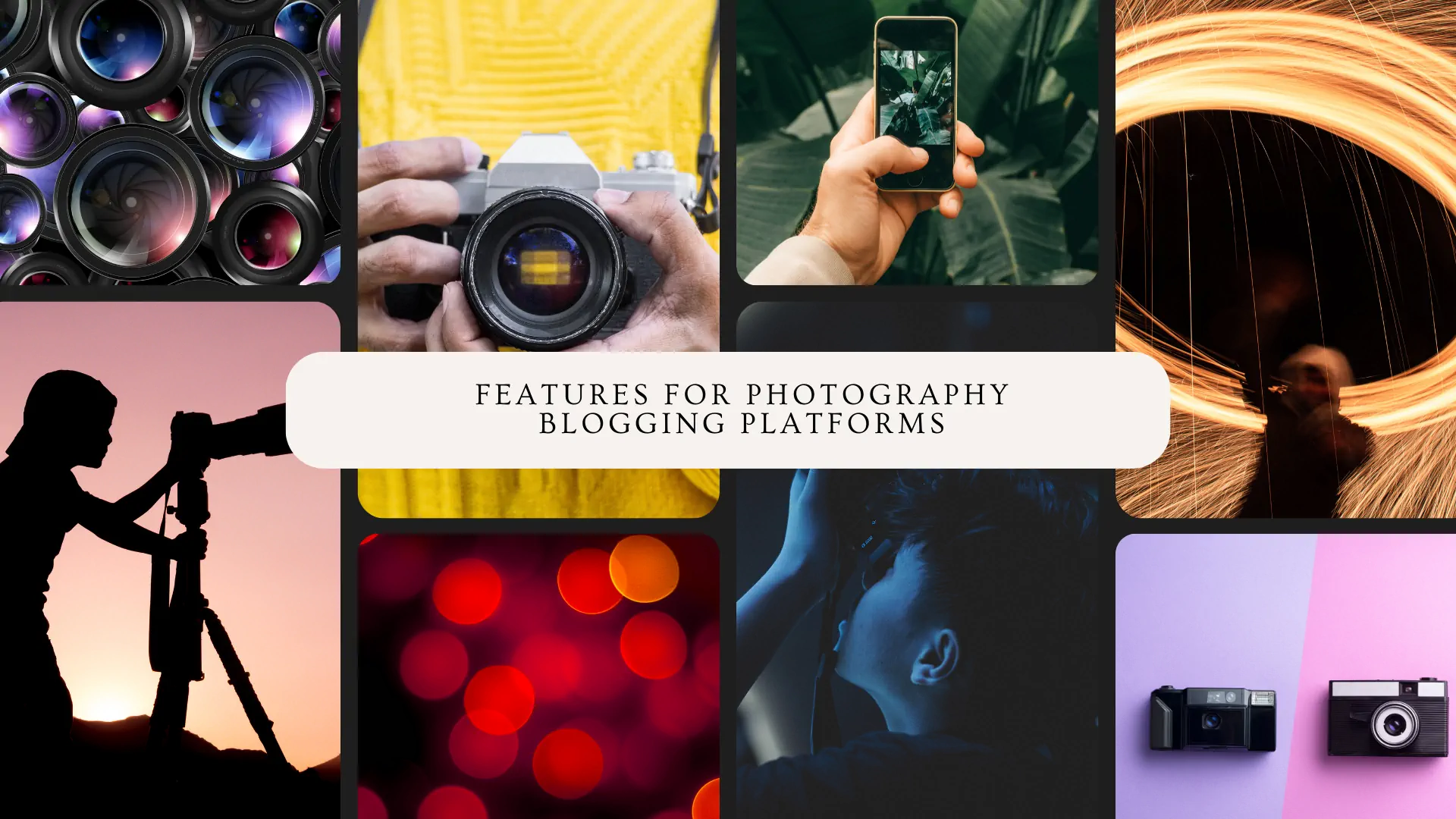 Photography blogging service features