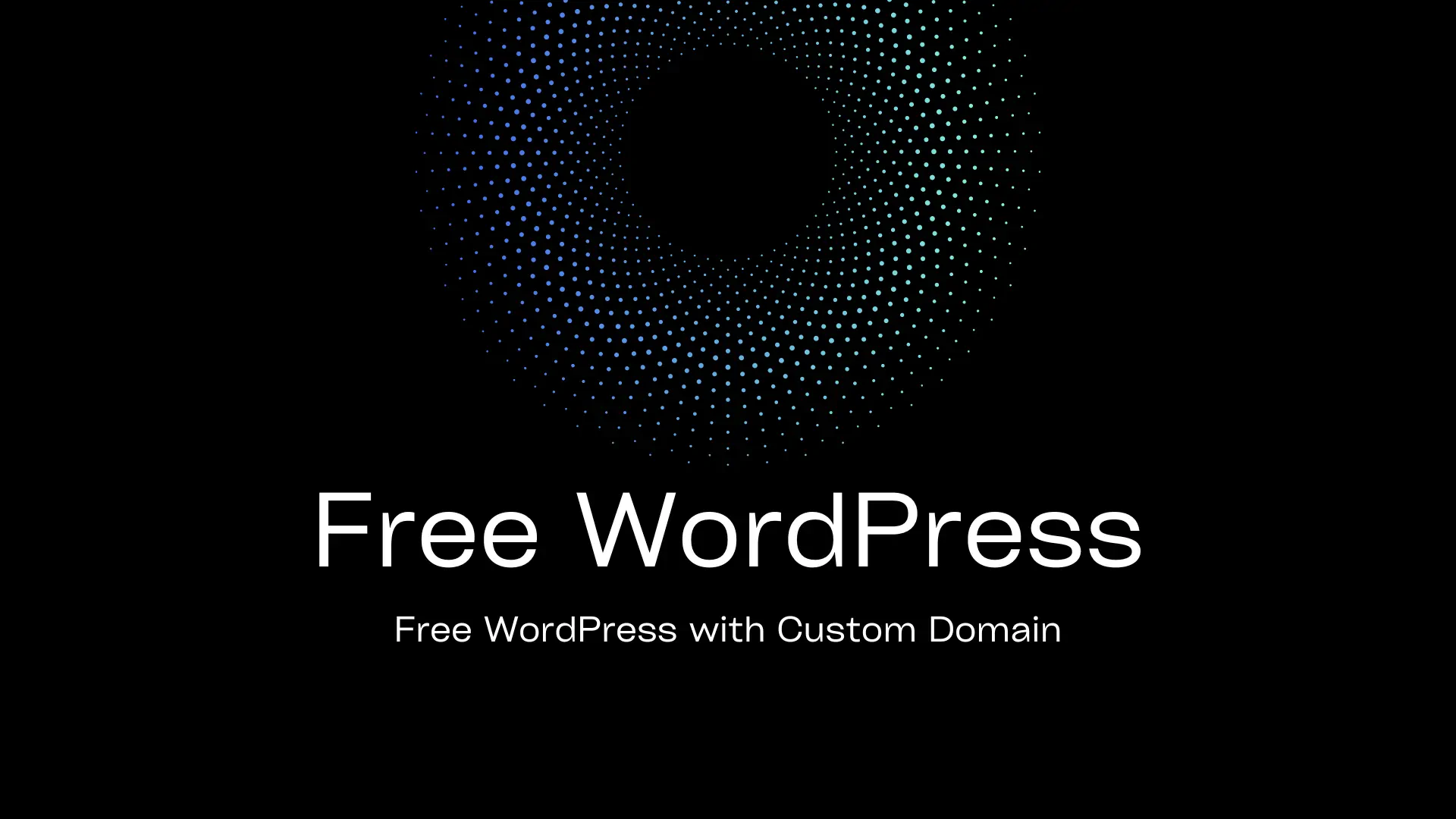 Free WordPress with custom domain support