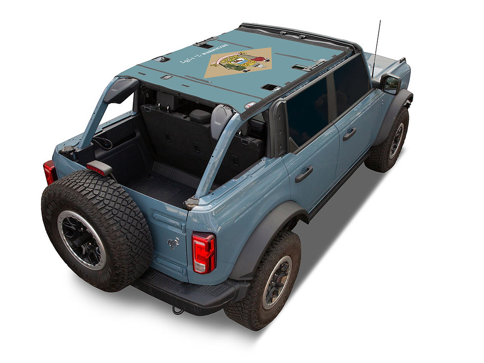 Thumbnail: Ford Bronco Bimini Top Sunshade  - State Flags - JTopsUSA