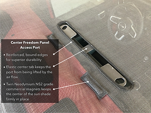 Jeep Wrangler Mesh Sun Shade Access Port
