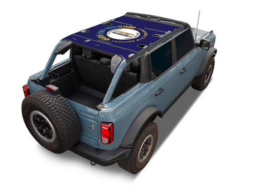 Bronco Bimini Mesh Shade Top - STATE FLAG (I-M) 4D or 2D | JTopsUSA