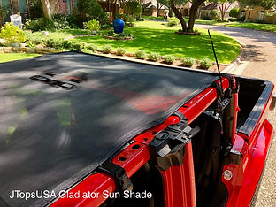 Jeep Gladiator Mesh Sun Shade Top, Back