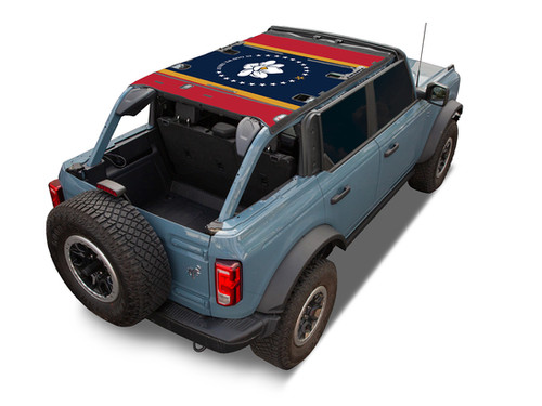 Bronco Bimini Mesh Shade Top - STATE FLAG (I-M) 4D or 2D | JTopsUSA