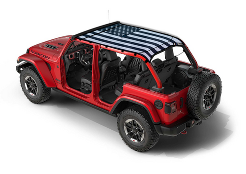 JTopsUSA | Jeep Wrangler Flag Sunshades | USA