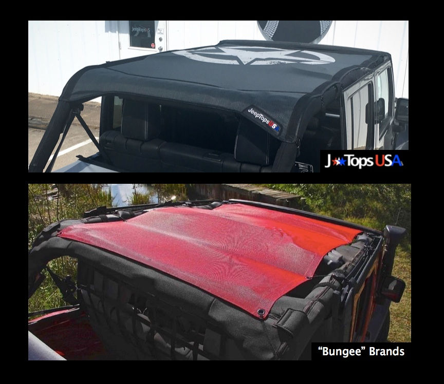  Jeep Wrangler Spiderwebshade vs JtopsUSAS Jeep sunshade