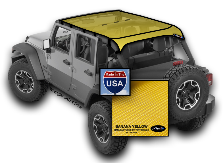 Thumbnail: JTopsUSA Jeep Wrangler Sun Shade JK 4 Door
