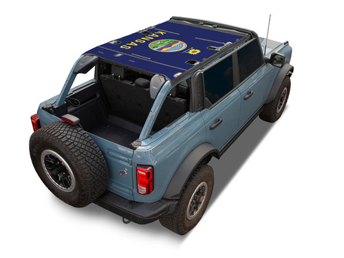 Bronco Bimini Mesh Shade Top - STATE FLAG (I-M) 4D or 2D | JTopsUSA
