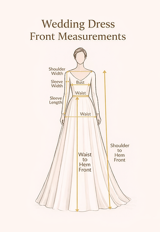 Wedding dress measurement guide