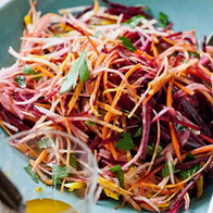 Salade de carotte, pomme verte et betterave