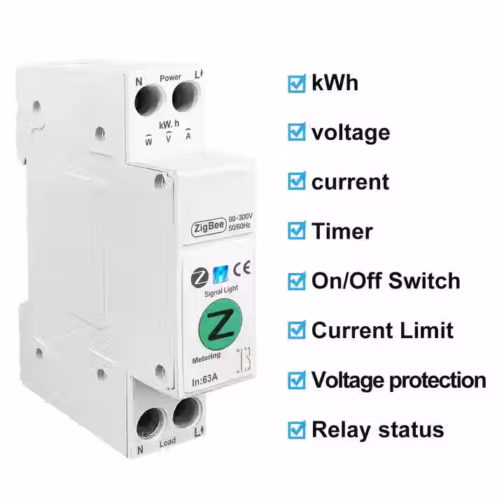 Miniatura: Llave Inteligente Zigbee Tuya 1-63A. Protector Voltaje