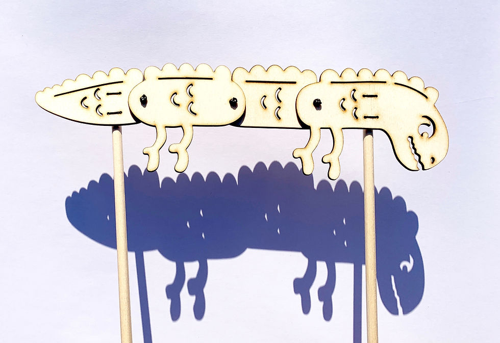 Thumbnail: Sea Monster Shadow Puppet, Wooden Laser Cut