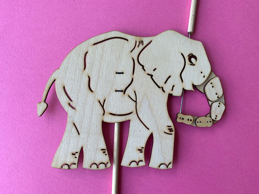 Thumbnail: Elephant Shadow Puppet - Wooden Laser Cut