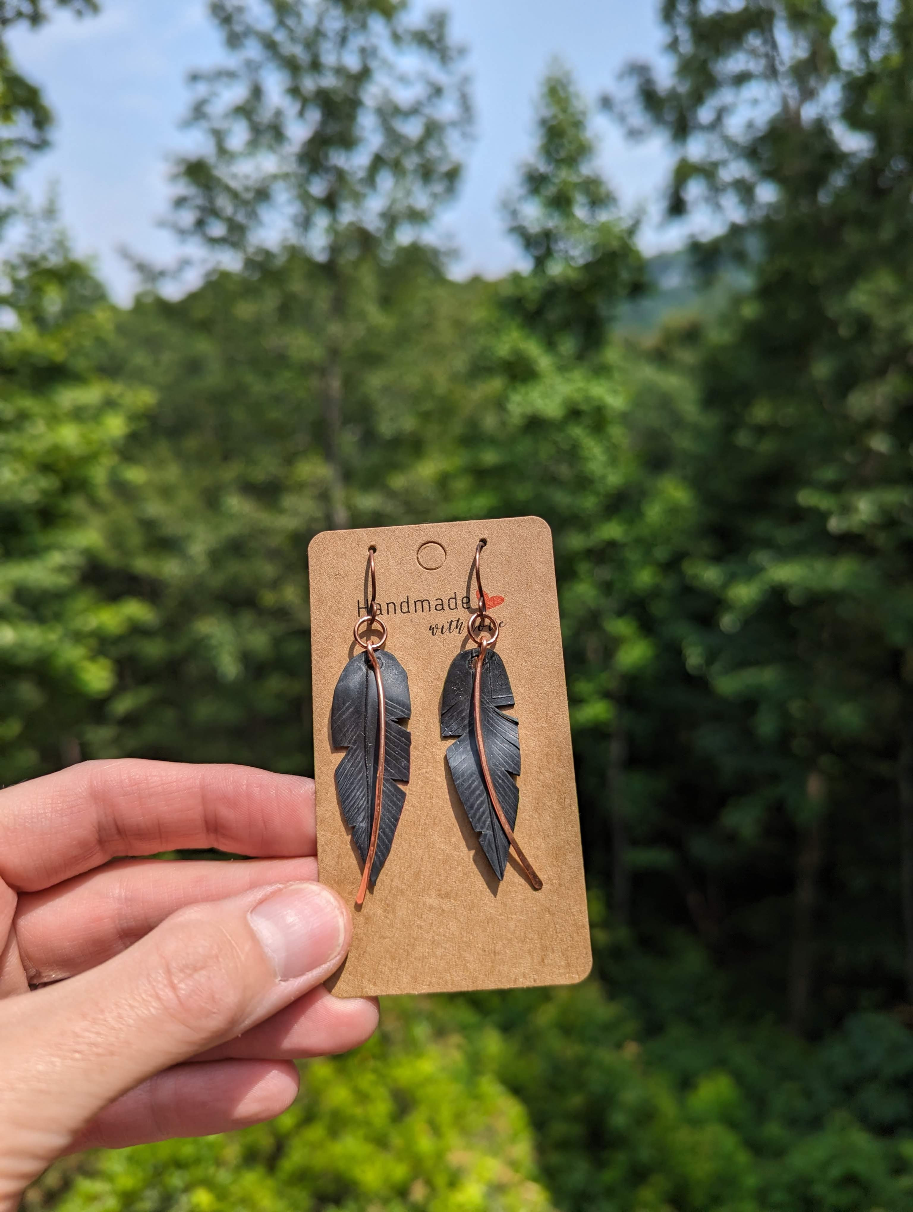 up-cycled bike tire tube earrings