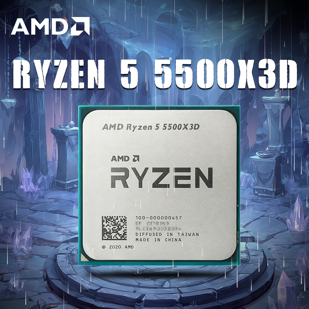 AMD Ryzen 5 5500X3D 6C/12T Processor: 96MB L3 3D V-Cache Tech, 3.0-4.0GHz, 105W