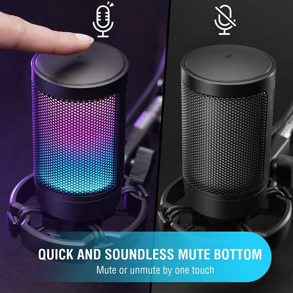 Thumbnail: FIFINE USB Condenser Gaming Microphone, for PC PS4 PS5 MAC with Pop Filter Shock