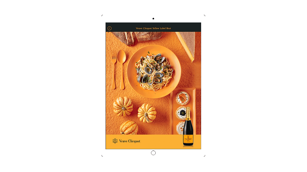 Kearvina Sohun Veuve Clicquot Application Tablet