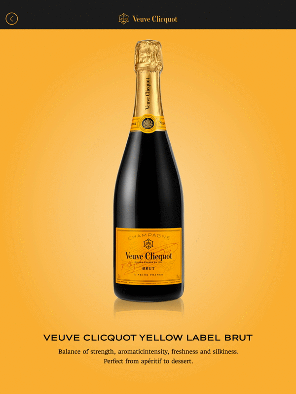 Kearvina Sohun Veuve Clicquot Yellow Label Brut Bottle Animation Foodpairing