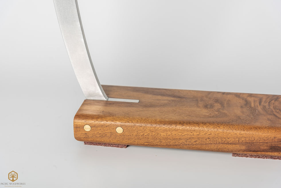 Thumbnail: Walnut and Stainless Steel Headphone Stand