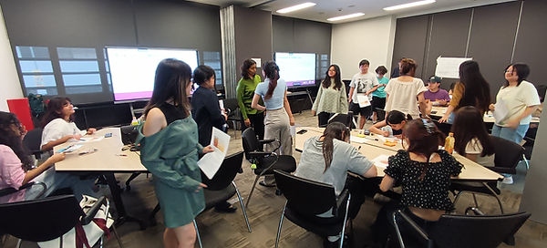 Leadership coaching workshop session with participants in Singapore