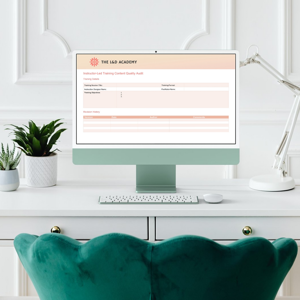Thumbnail: Instructor-Led Training Content Quality Audit Template