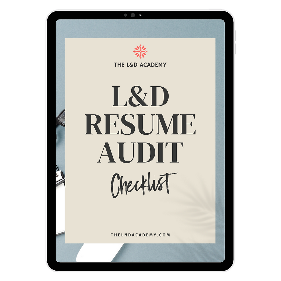Thumbnail: L&D Resume Audit Checklist