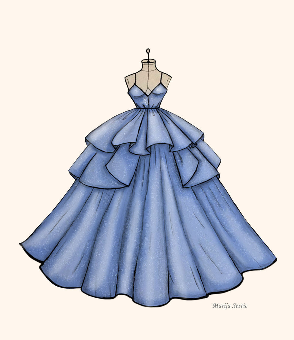 Fashion illustration – evening dress