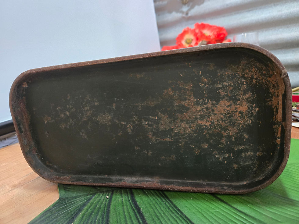 Thumbnail: vintage Jerry can military green metal 20L