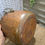 Thumbnail: Vintage hammered finish copper pot planter lion head handle 