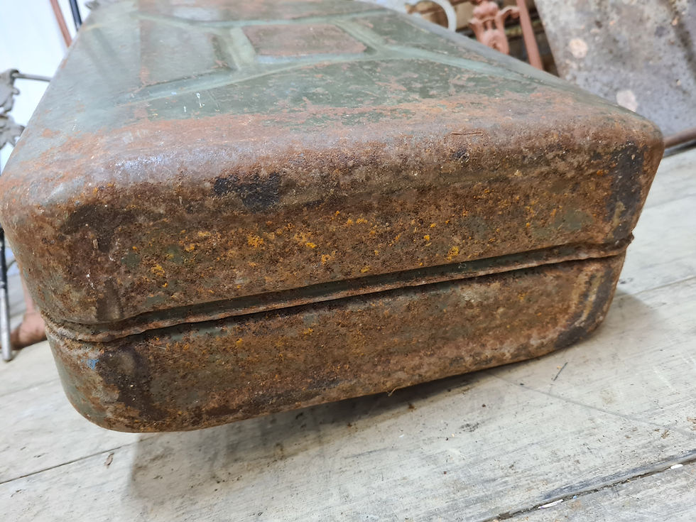 Thumbnail: Vintage WD BMB 1952 British military jerry fuel can 20L