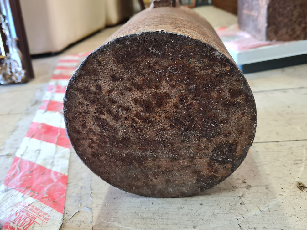 Thumbnail: Vintage Heavy Scale Weight 24KG Industrial Farm Door Stop Decor MARKED CYC