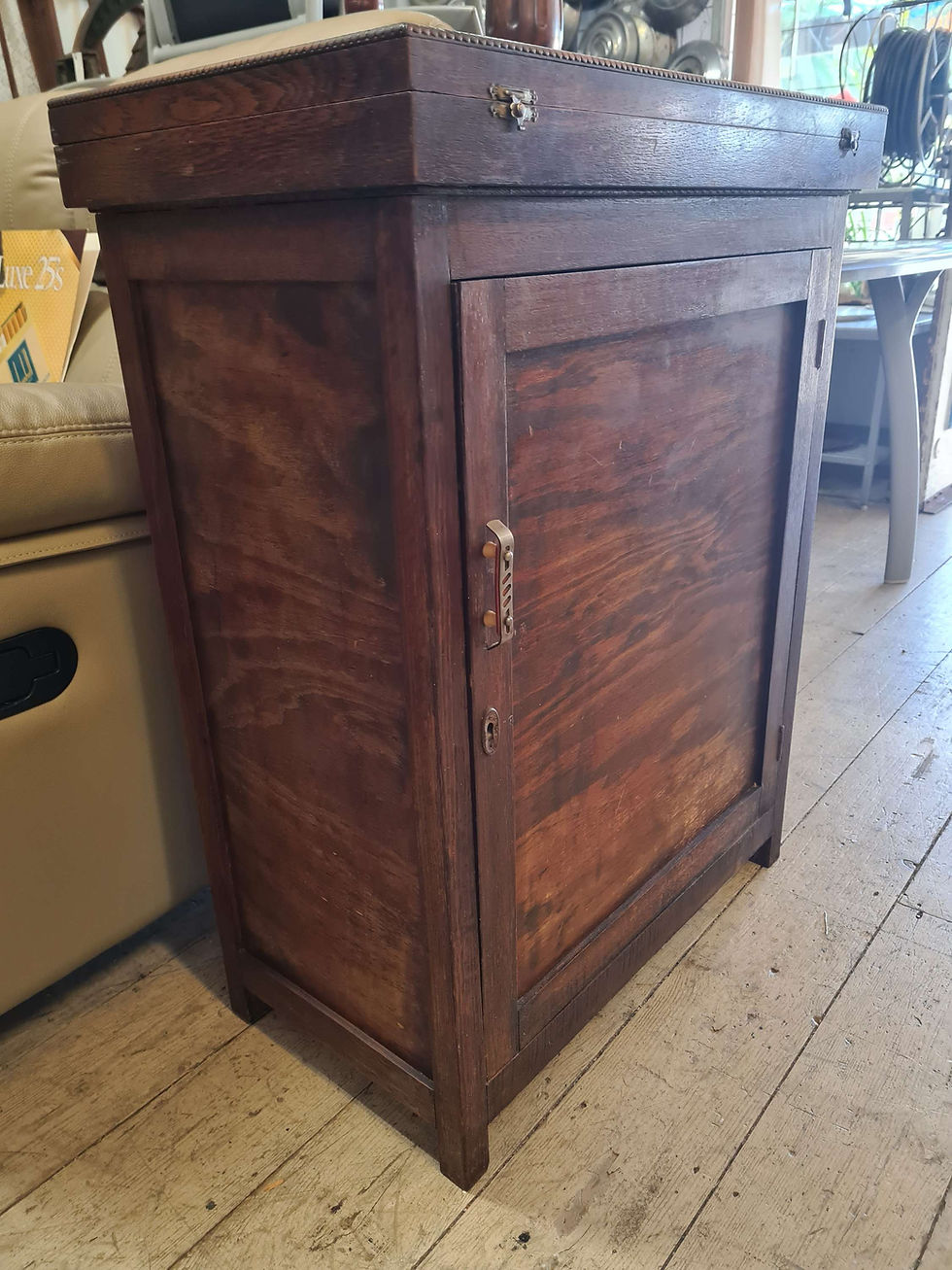 Thumbnail: Vintage Viner & HALL cutlery canteen cabinet storage shelves cupboard