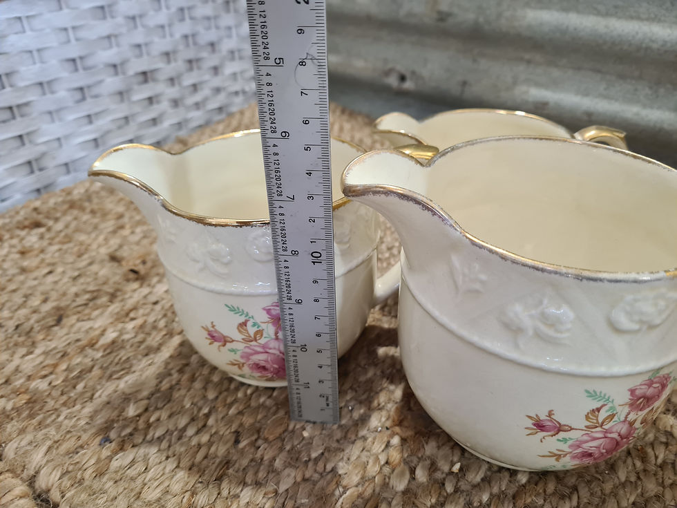 Thumbnail: 3x Vintage Elijah Cotton Lord Nelson Ware England Jugs Rose