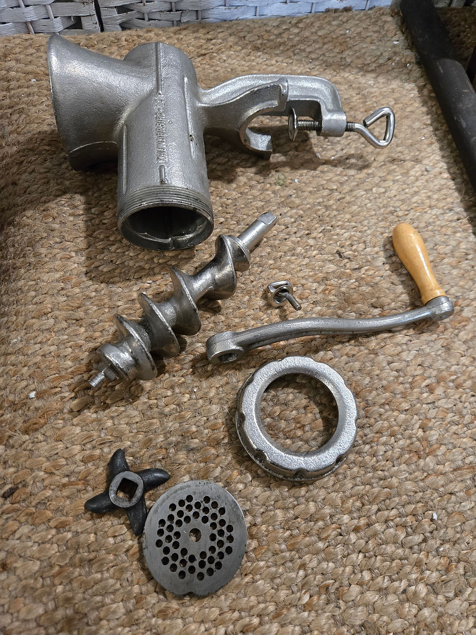 Thumbnail: Vintage thunderbird no. 10 manual mincer meat grinder