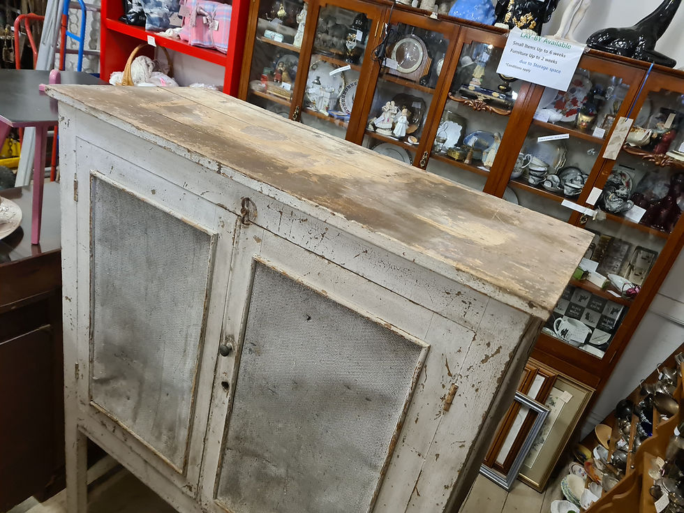 Thumbnail: vintage meatsafe kitchen cabinet meant safe mesh farmhouse storage