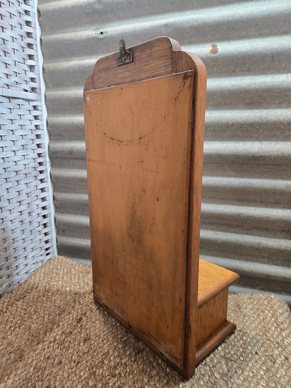 Thumbnail: Vintage wall hanging mirror shelf drawer little cute