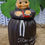 Thumbnail: Vintage Monk Cookie Jar storage lid pottery 25.5cm Tall