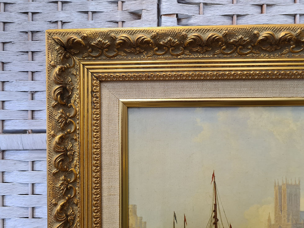 Thumbnail: The Brayford Pool and Lincoln Cathedral Framed Art Print Wall Ornate
