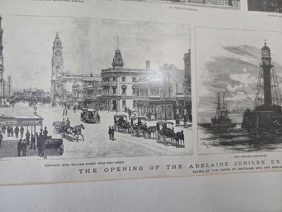 Thumbnail: Frame print The opening of the Adelaide jubilee exhibition south australia