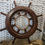 Thumbnail: 52cm wooden ship wheel helm frame craft clock 