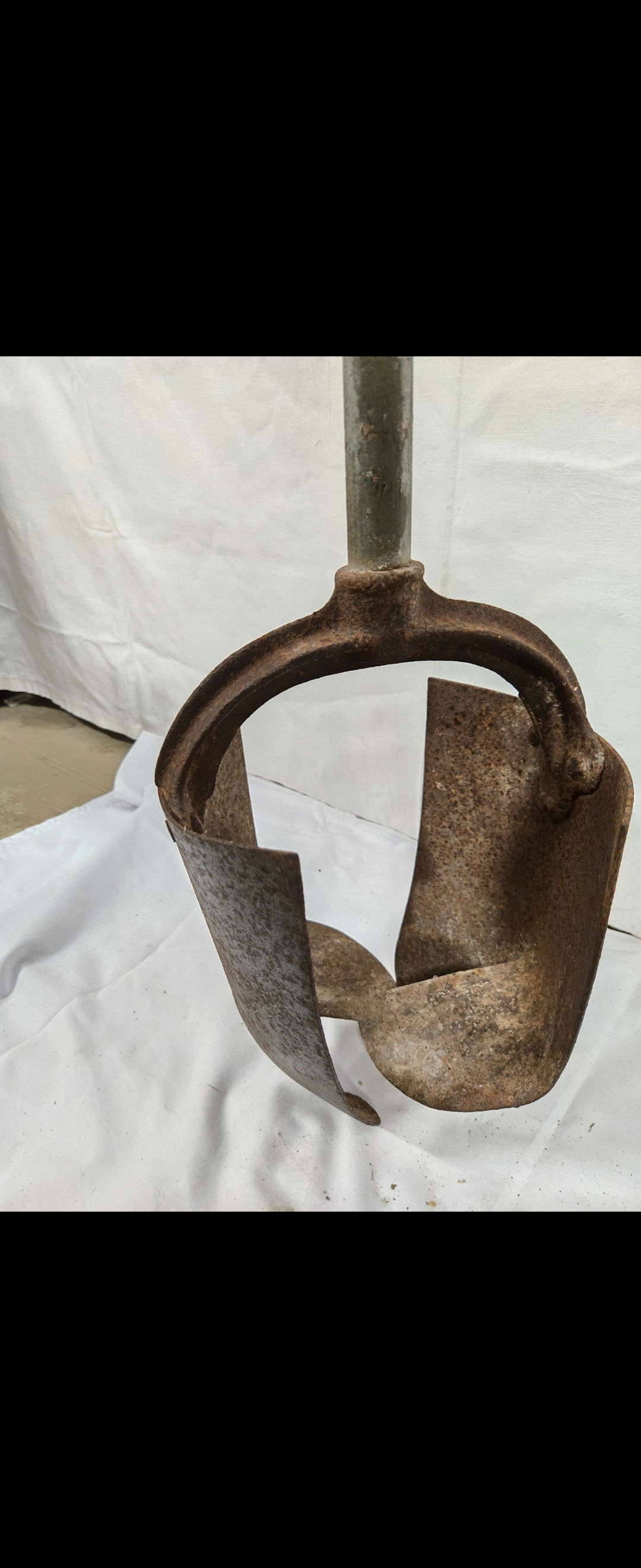 Vintage post hole digger manual large farmhouse