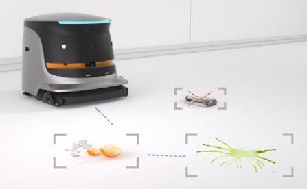 Robot de nettoyage One-S55 en action de Récurage