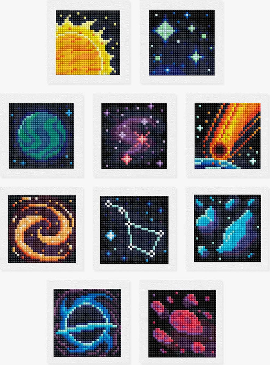Minipaintings Ruimte set van 12