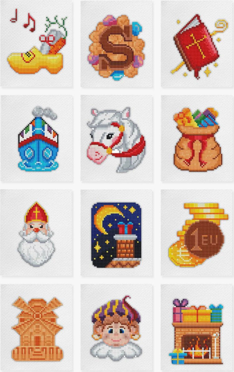 Minipaintings Sinterklaas set van 12