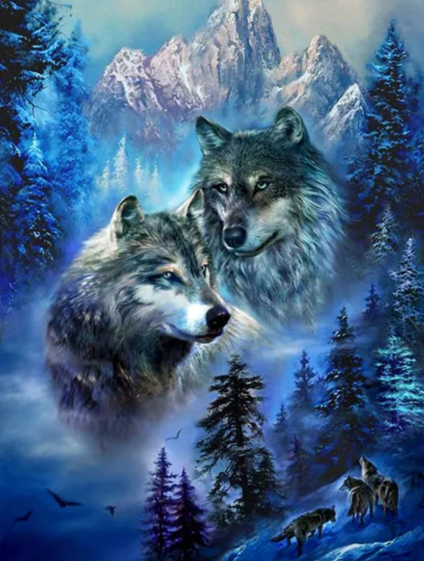 Thumbnail: Wolves paintings AB