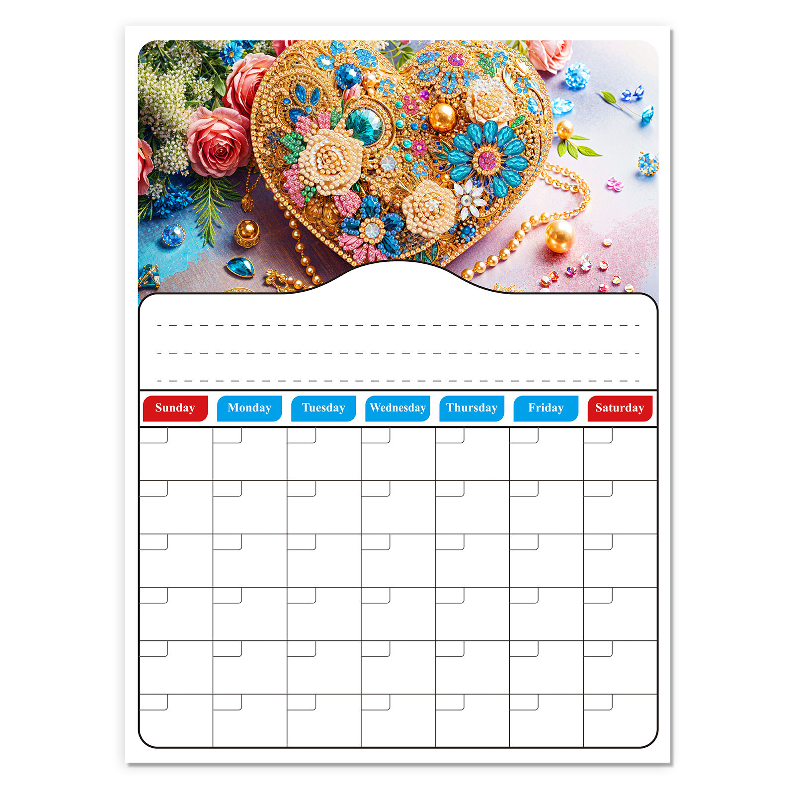 Whiteboard kalender Hart (set 12)